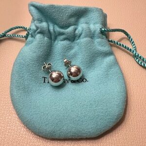 Tiffany & Co HardWear Silver Ball Earrings 8mm